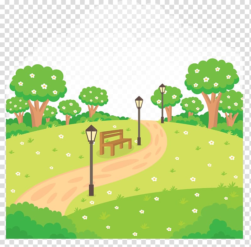 Gardening , Summer park landscape material transparent background PNG clipart