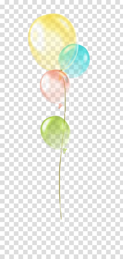 Balloon, Pink yellow and blue balloons, four assorted-color balloons transparent background PNG clipart