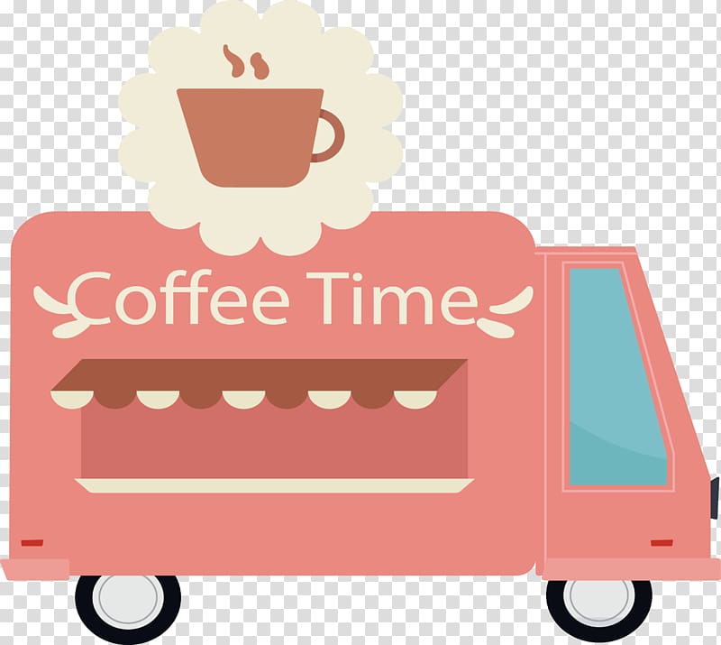 Coffee Cafe Pink, Pink coffee car transparent background PNG clipart