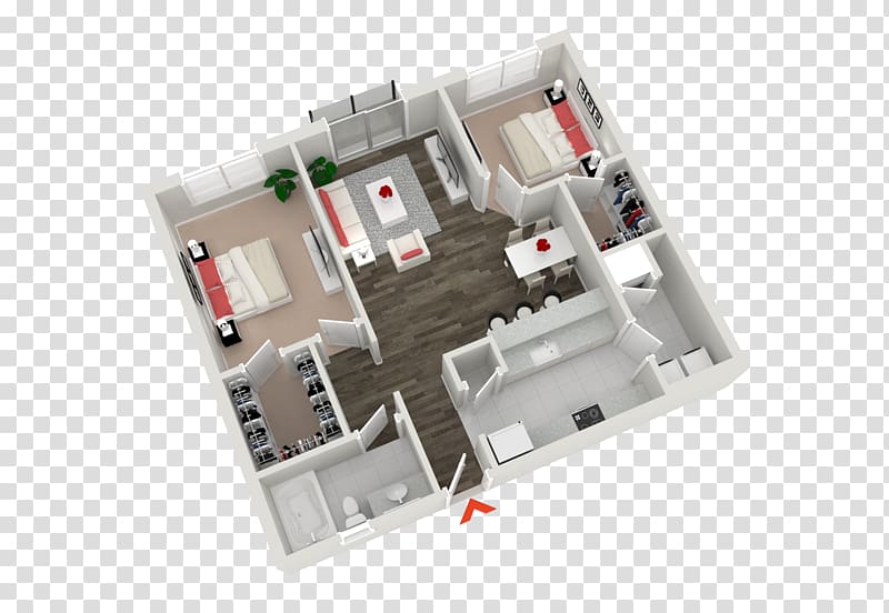 House plan 3D floor plan, layout plan transparent background PNG clipart