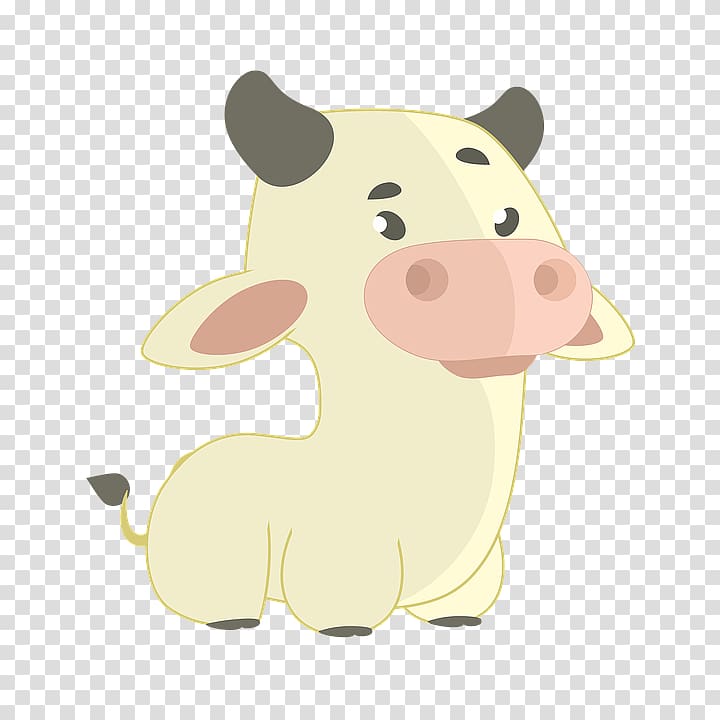 Snout Carnivores Animated cartoon, cartoon cow transparent background PNG clipart