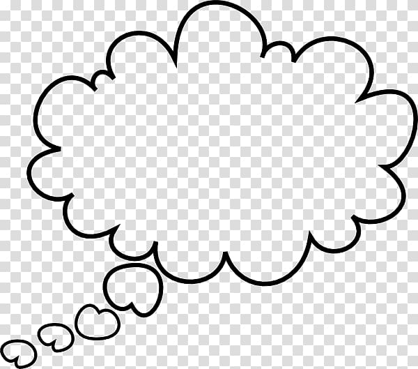 silhouette of cloud, Speech balloon Drawing , Online Thinking transparent background PNG clipart
