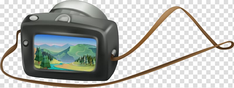 Video camera, Black digital camera transparent background PNG clipart