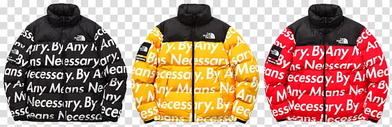 Nuptse Jacket Supreme The North Face Hoodie, jacket transparent background PNG clipart