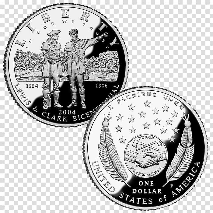 Dollar coin Lewis and Clark Expedition United States Commemorative coin, Coin transparent background PNG clipart