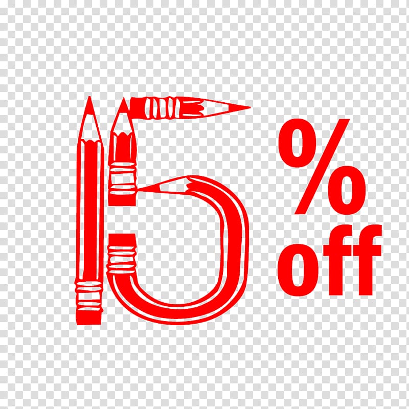 Back to school 15% Off Discount Tag., others transparent background PNG clipart