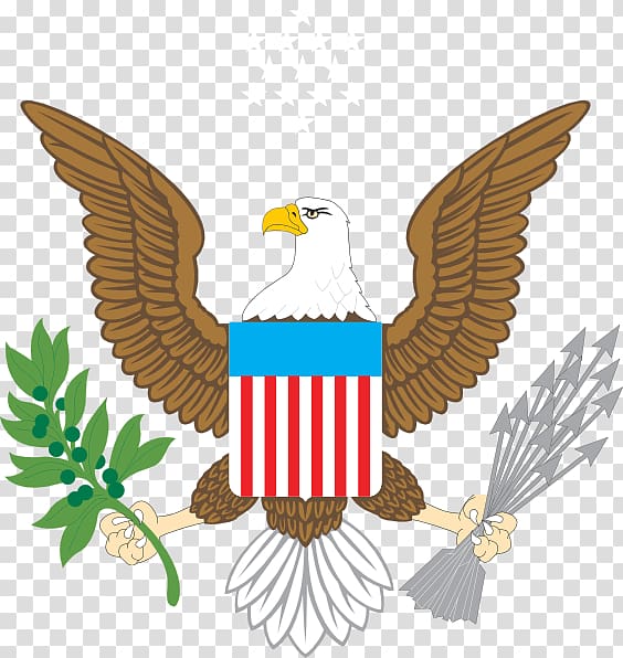Great Seal of the United States Bald Eagle Coat of arms Flag of the United States, american eagle transparent background PNG clipart