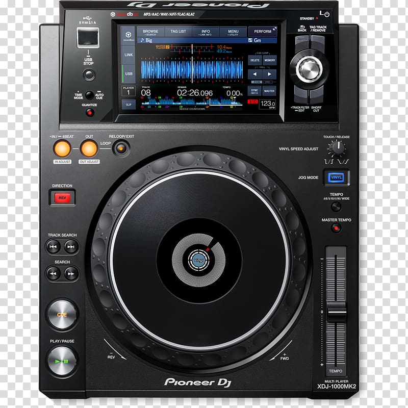 Pioneer DJ DJM Pioneer XDJ-1000 Audio CDJ, Tech House transparent background PNG clipart
