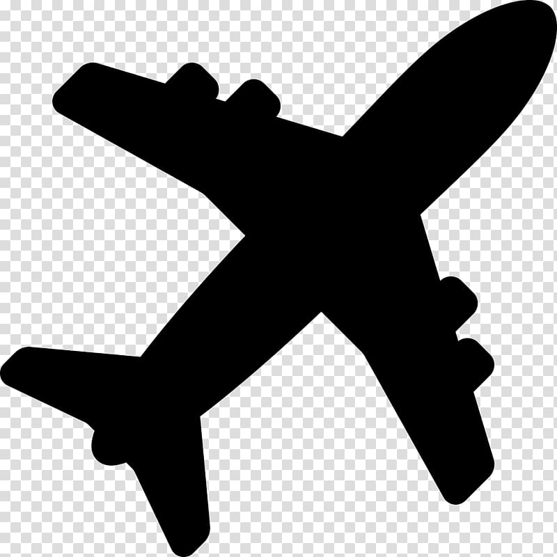 Airplane Air Transportation Silhouette, airplane transparent background PNG clipart