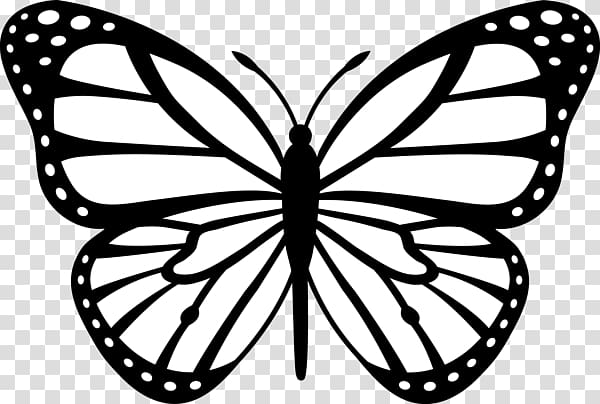 white and black butterfly , Butterfly With Dots Tattoo transparent background PNG clipart