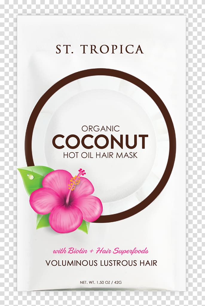 ST. TROPICA Organic Coconut Hot Oil Hair Mask Organic food Coconut oil, hair transparent background PNG clipart