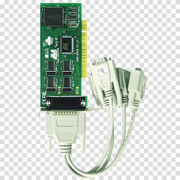 Adapter Conventional PCI RS-232 Computer port, Computer transparent background PNG clipart
