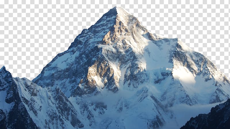 white snowy mountain, 2008 K2 disaster Mount Everest Mountain Gilgit-Baltistan, mountain transparent background PNG clipart