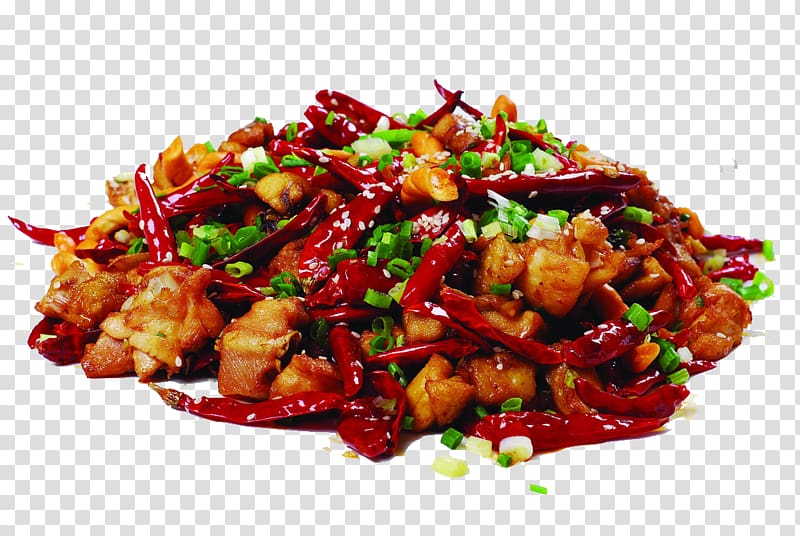 Kung Pao chicken Sweet and sour Indian Chinese cuisine General Tsos chicken American Chinese cuisine, Spicy Chicken transparent background PNG clipart