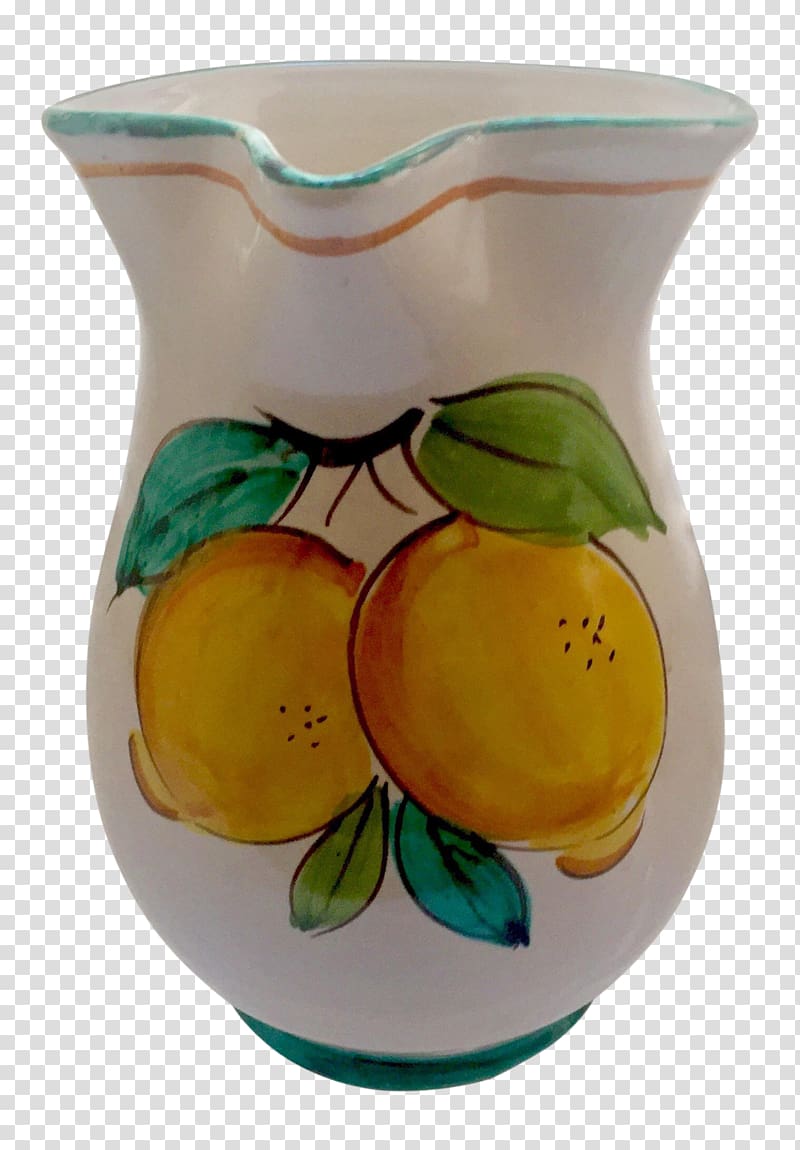 Vietri sul Mare Ceramic Pottery Vase Jug, tuscan transparent background PNG clipart