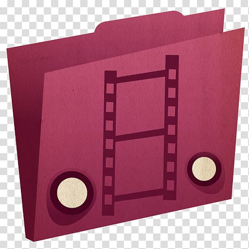 folder icon illustration, purple, Movies transparent background PNG clipart