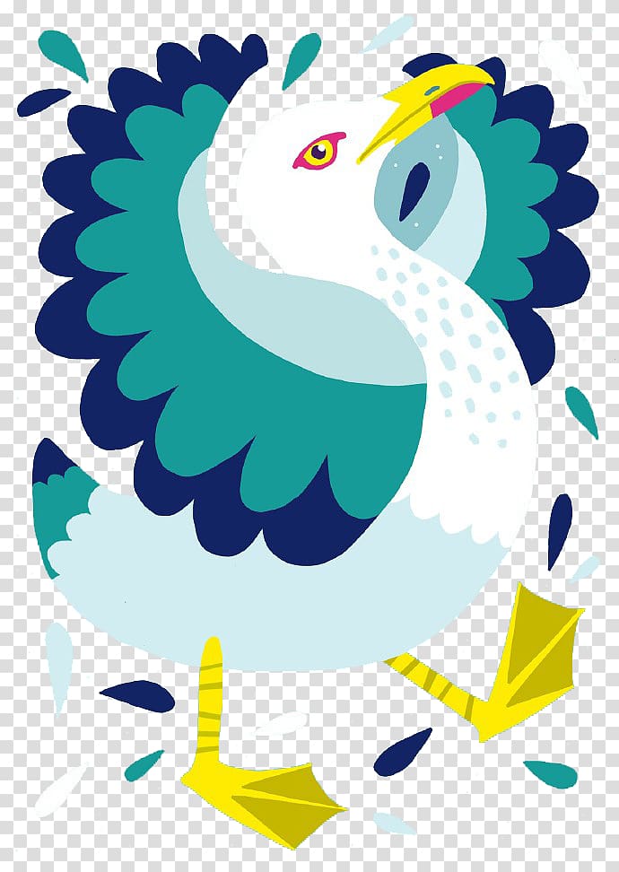 Bird Illustrator Illustration, Cartoon blue eagle transparent background PNG clipart