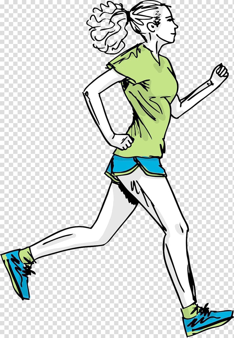 Marathon Sketch, Women marathon runners transparent background PNG clipart