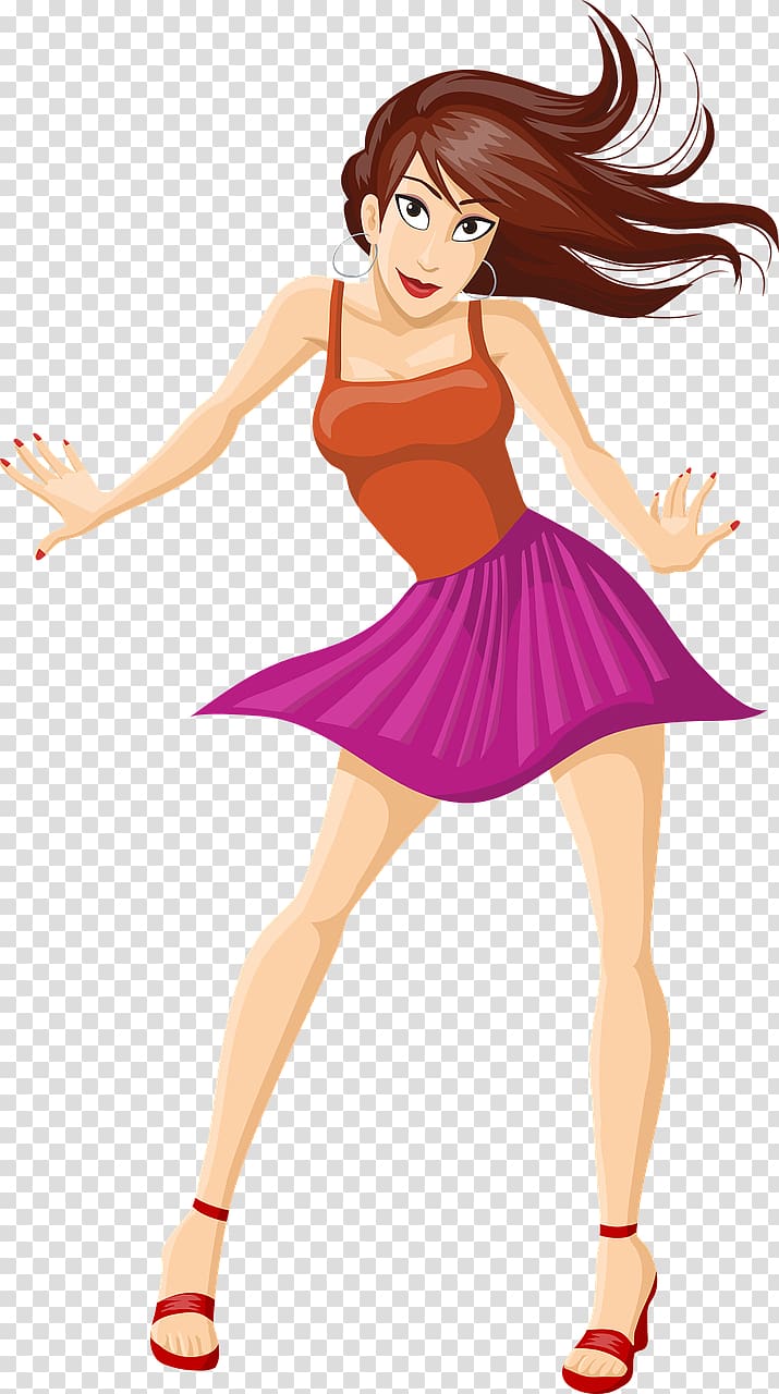 Dance Pixabay Illustration, Dancing Girl transparent background PNG clipart