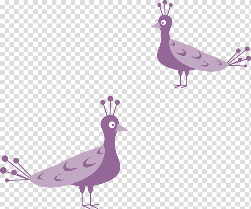 Peafowl Bird Illustration, Hand-painted purple peacock transparent background PNG clipart