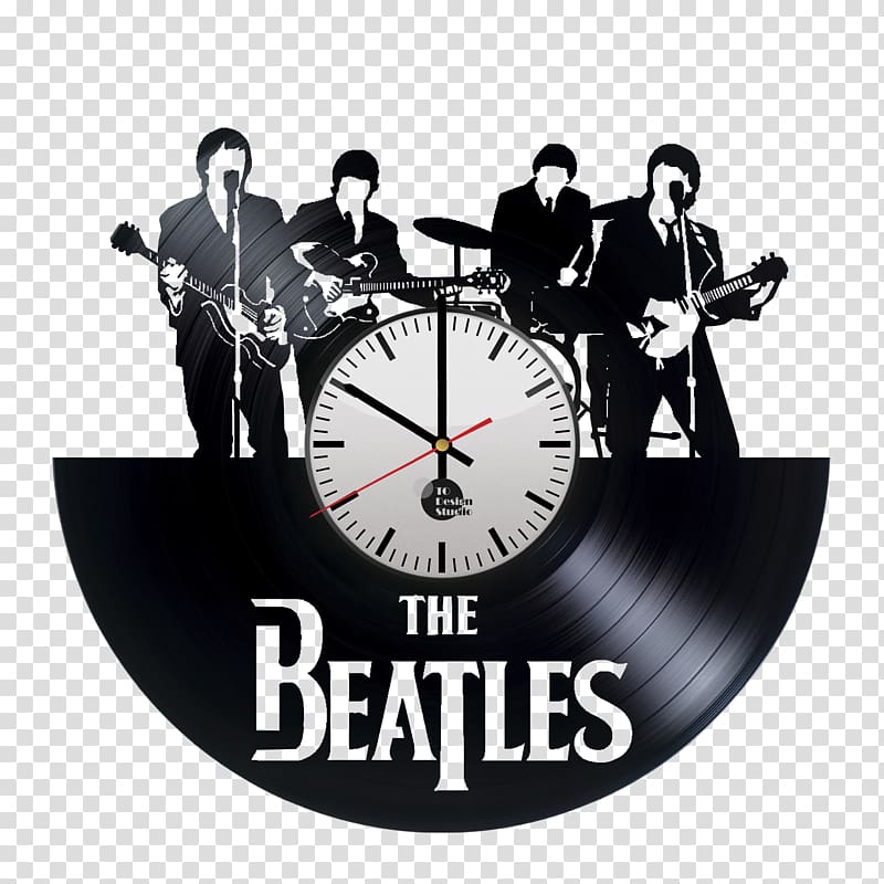 The Beatles Phonograph record Quartz clock Vinyl group, clock transparent background PNG clipart