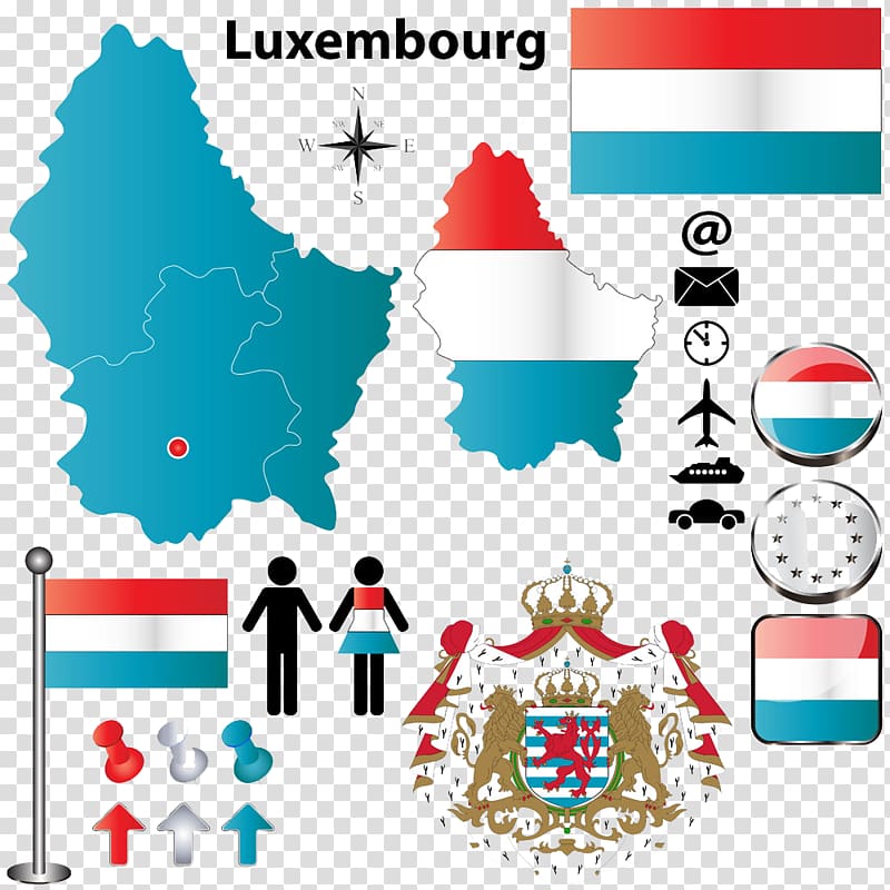 Luxembourg City , Flag of Luxembourg Map transparent background PNG clipart