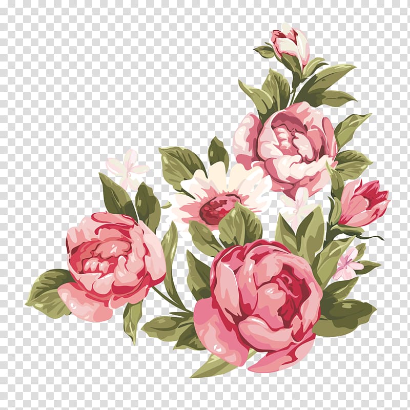 light pink flowers clip art