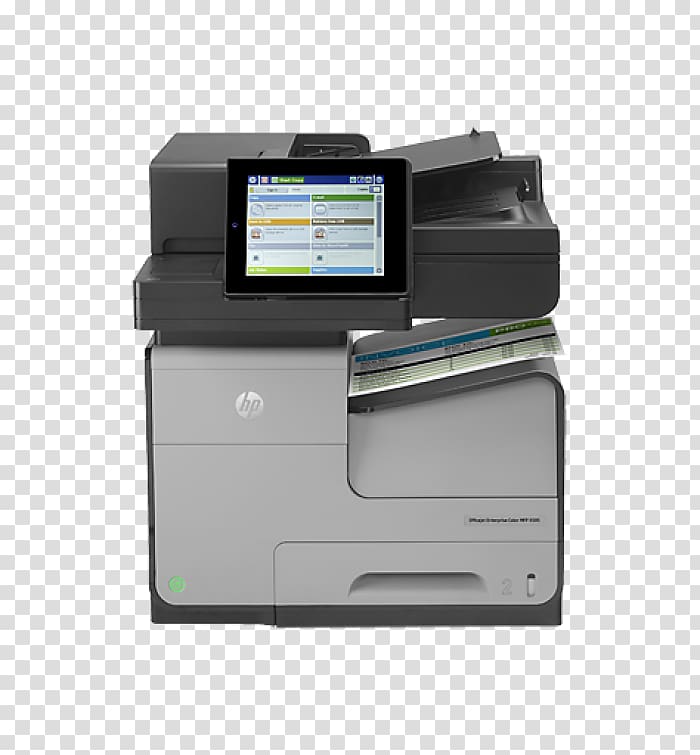 Hewlett-Packard Multi-function printer HP Officejet Enterprise X585 HP LaserJet, Multifunction Printer transparent background PNG clipart