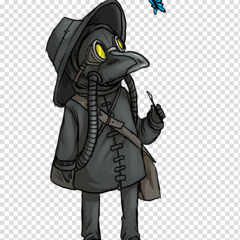 Plague doctor costume Black Death Chibi, the doctor transparent background PNG clipart