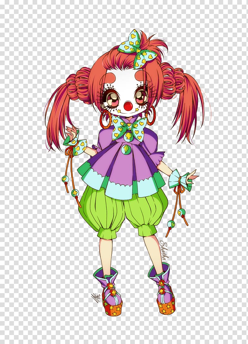 Anime girl clown on Craiyon