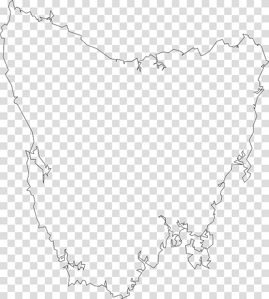 Blank map Tasmania , map transparent background PNG clipart