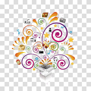 Shopping Adobe Illustrator Color, Creative gift decorative pattern transparent background PNG clipart thumbnail