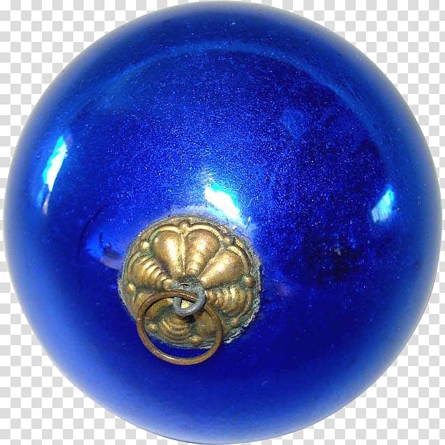 Cobalt blue Sphere Christmas ornament Cobalt glass, glass transparent background PNG clipart