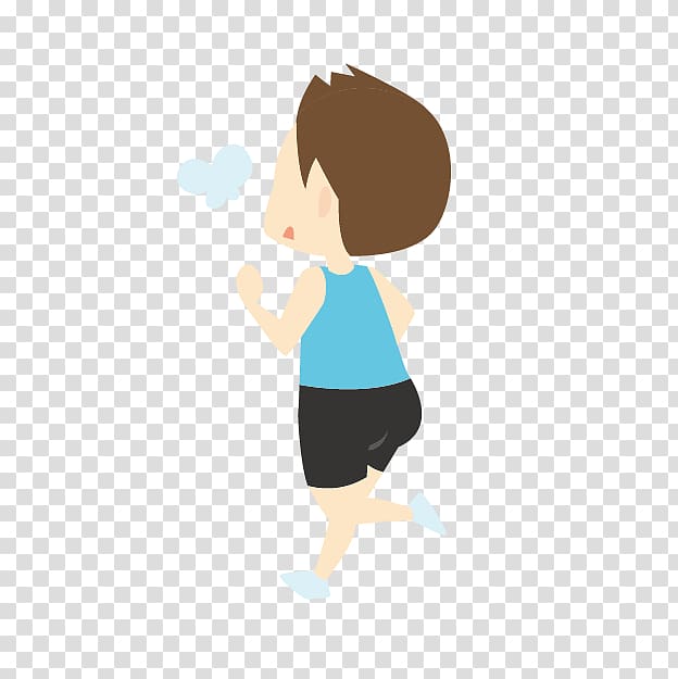 Cartoon Illustration, Creative Fitness Fitness,Running boy transparent background PNG clipart