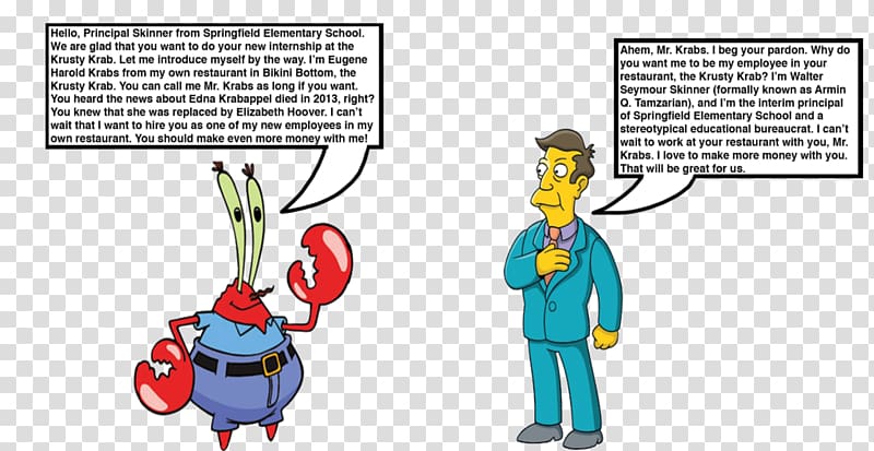 Principal Skinner Mr. Krabs Digital art , mr krabs transparent background PNG clipart