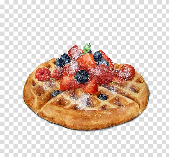 Belgian waffle Pizza Taco Tart, Fruit pizza transparent background PNG clipart