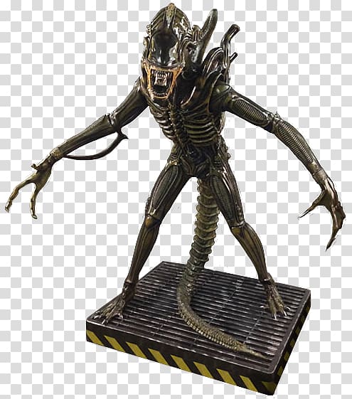 Alien Statue Extraterrestrial life Sculpture Figurine, Alien xenomorph transparent background PNG clipart