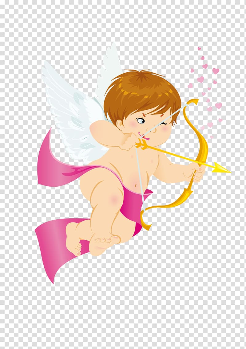 Cherub Cupid Angel , Cartoon Cupid transparent background PNG clipart