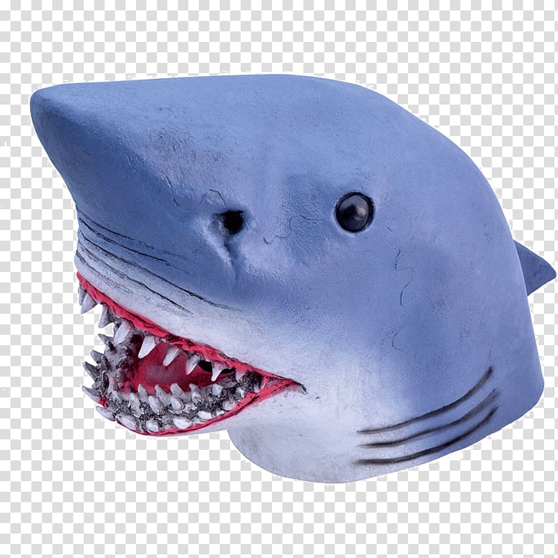 Latex mask Shark Natural rubber Costume party, BABY SHARK transparent background PNG clipart