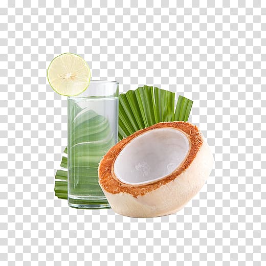 Thailand Coconut milk Nata de coco Thai cuisine, Lemon Coconut Green transparent background PNG clipart