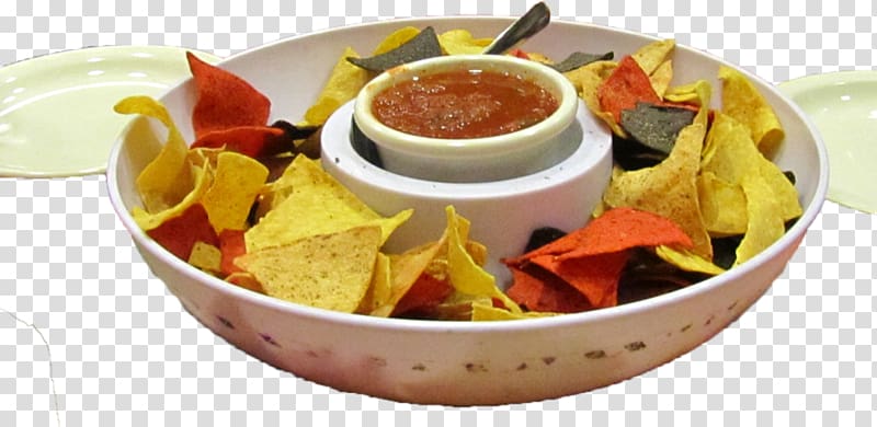 Totopo Nachos Vegetarian cuisine Breakfast Tortilla chip, chips and salsa transparent background PNG clipart