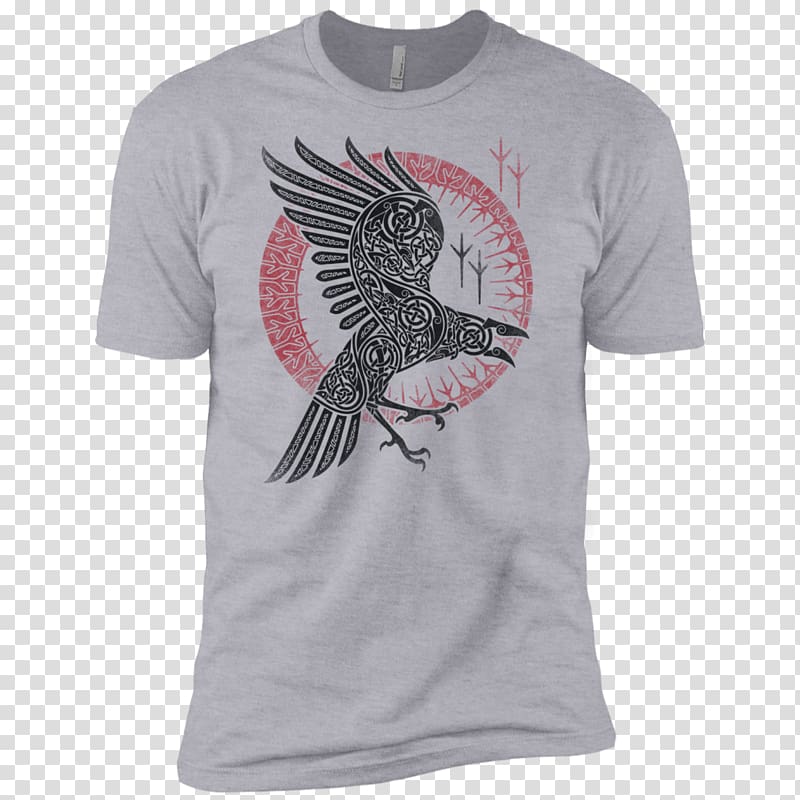 Odin T-shirt Common raven Loki Huginn and Muninn, T-shirt transparent background PNG clipart