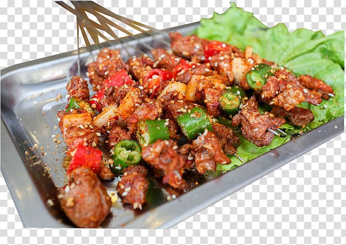 Chicken 65 Tikka Kebab Barbecue Chuan, Pepper kebabs transparent background PNG clipart