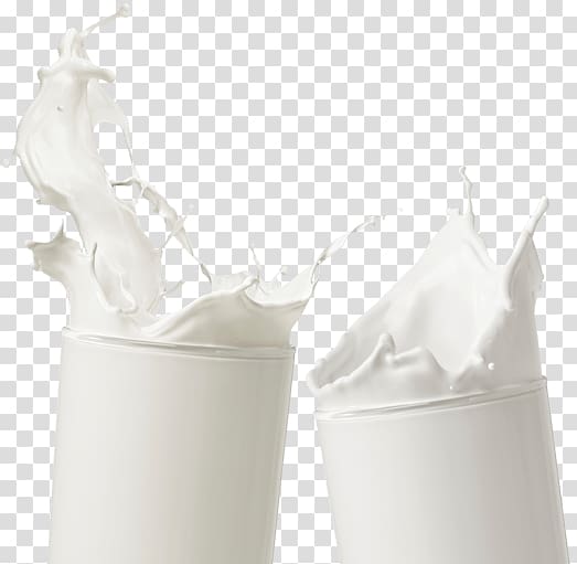 milk in drinking glasses, Milk Glasses transparent background PNG clipart