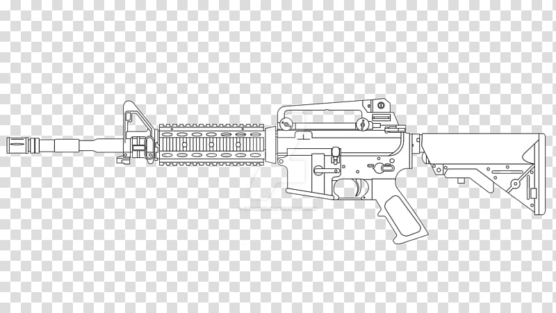 Firearm Drawing Concept art Gun barrel, Ar15 Style Rifle transparent background PNG clipart