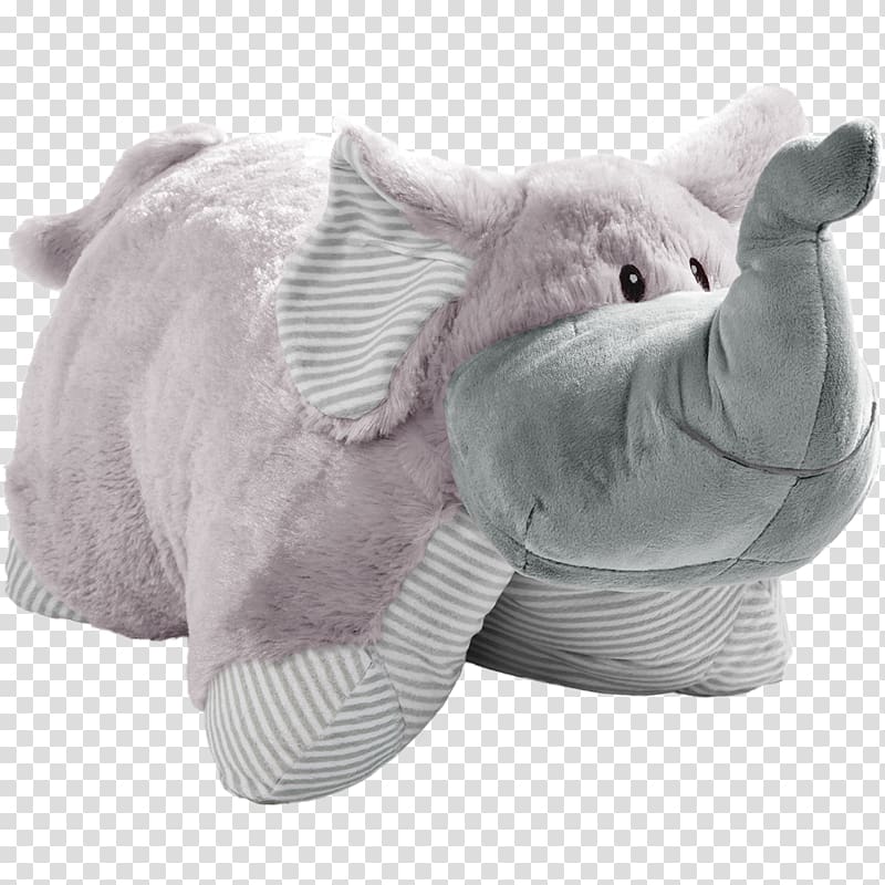 Nutty Elephant Grey Blue Trunk Pillow Pets Pee Wees Pillow Pets Elephant Stuffed Animal Elephant Stuffed Animals & Cuddly Toys Pillow Pets 46cm Nutty Elephant (Grey/Blue), pillow pets transparent background PNG clipart