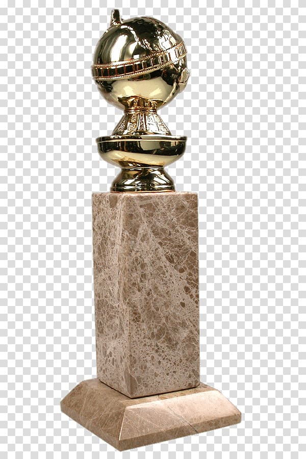 gold-colored trophy, Golden Globes transparent background PNG clipart