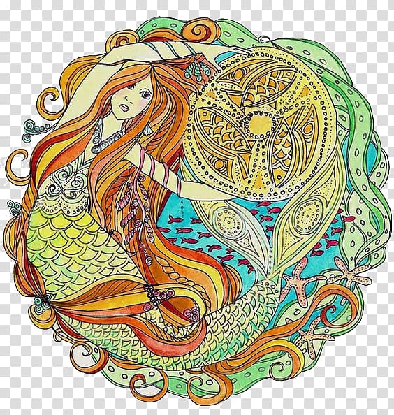 woman mermaid art, Mermaid Painting Drawing Artist, Mermaid transparent background PNG clipart
