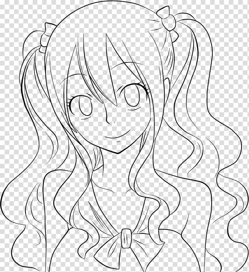 Line art Juvia Lockser Wendy Marvell Erza Scarlet Mirajane Strauss, painting transparent background PNG clipart