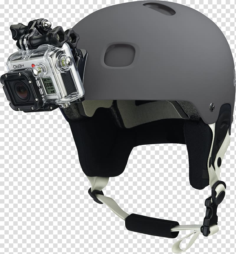 GoPro Hero2 Helmet camera, GoPro camera on helmet transparent background PNG clipart